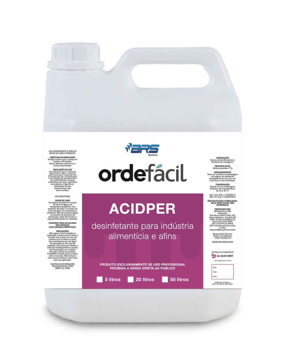 Acidper Sanitizante para Ordenhadeira