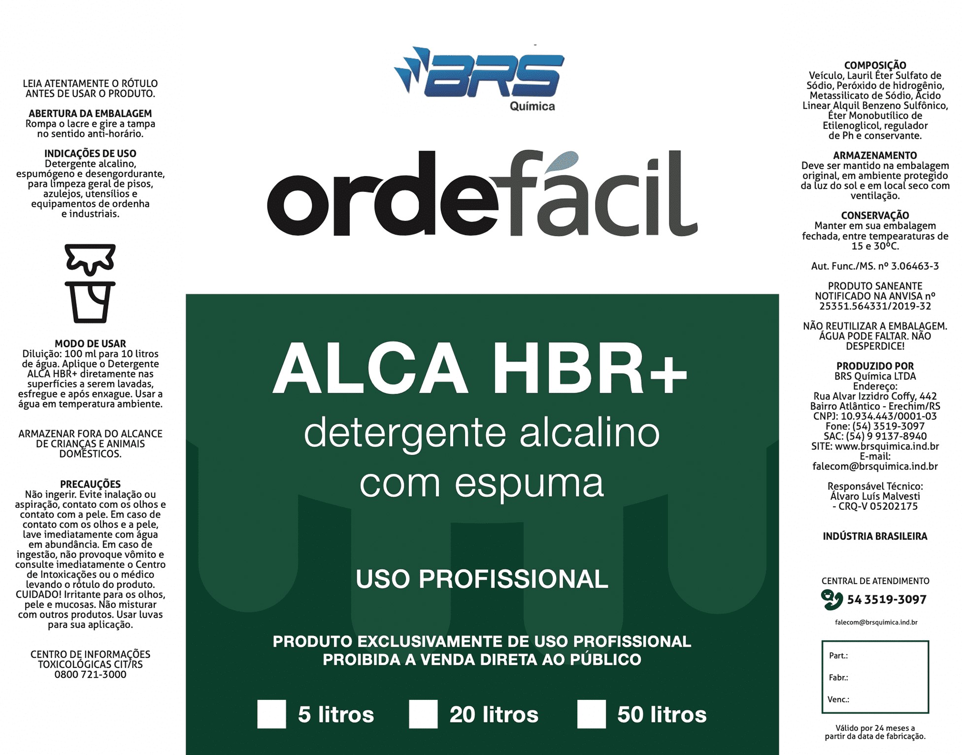Alca Hbr + Detergente Alcalino Espumógeno