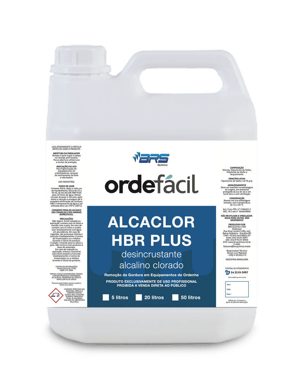 Alcaclor Hbr Plus Detergente Alcalino Clorado