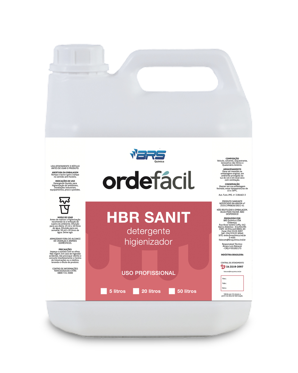 HBR Sanit Sanitizante para Ordenhadeira